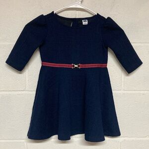 Janie and Jack Navy Dress with Red Belt